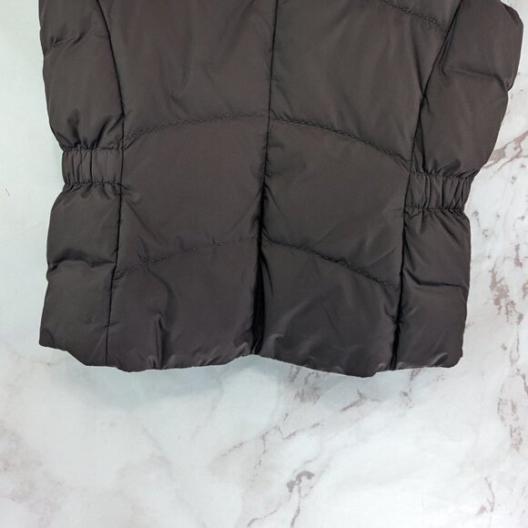 Eddie Bauer Vest Women Medium Brown Down Puffer Insulated Quilt Goose Chocolate - Picture 7 of 9